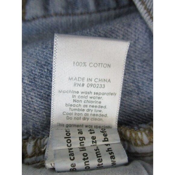 PACSUN 90's Boyfriend Jeans Women 27 Blue Straight Distressed Ripped Light Wash - Picture 10 of 11